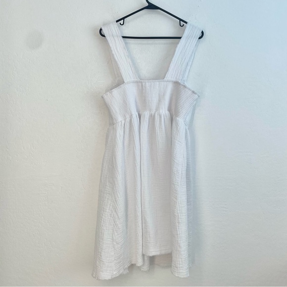 Natural Life-  White Gauze Textured Midi Sundress- L - Picture 11 of 14
